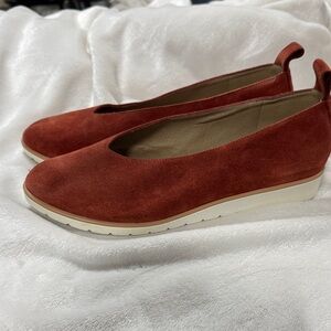 Eileen Fisher Red Suede Flats